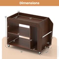 Miniatyrbillede 5 af 8: 3-Niveau Bogreol Sidebord, 76x39.5x55 cm, Valnød , Star