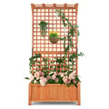 Miniatyrbillede 4 af 8: Hævet plantebed med espalier og hængende tag, 35.5x17.5x72.5 cm, natur , Star