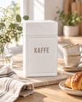 Miniatyrbild 4 av 4: Kaffeburk Vit Trä