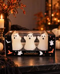 Miniatyrbild 2 av 2: Ljus Halloween Spöken Värmeljus 3-pack