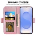 Miniatyrbillede 2 af 8: SKALO Samsung S25 Edge Mandala Blomst Flip Cover - Rosa guld