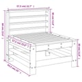 Miniatyrbilde 7 av 7: vidaXL Midtsofa for hage heltre furu