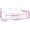 Miniatyrbillede 10 af 11: vidaXL 3-personers sofa 180 cm mikrofiberstof beige