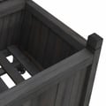 Miniatyrbilde 9 av 10: vidaXL Plantekasse med espalier og hjul svart heltre gran