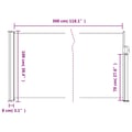 Miniatyrbilde 11 av 11: vidaXL Uttrekkbar sidemarkise antrasitt 100x300 cm