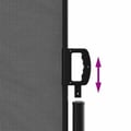 Miniatyrbilde 7 av 11: vidaXL Uttrekkbar sidemarkise antrasitt 180x500 cm