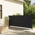 Miniatyrbilde 2 av 11: vidaXL Uttrekkbar sidemarkise svart 120x500 cm