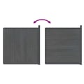 Miniatyrbild 10 av 11: vidaXL Staketpanel WPC grå 173x186 cm