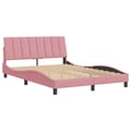 Miniatyrbillede 3 af 11: vidaXL sengeramme uden madras Hanko 120x200 cm fløjl pink