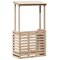 Pikkukuva 1 / 10: vidaXL Ulkobaaripöytä katolla 112,5x57x195,5 cm täysi mänty