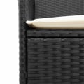 Miniatyrbillede 9 af 11: vidaXL havestole 2 stk. med hynder polyrattan og massivt træ sort