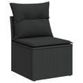 Miniatyrbillede 5 af 11: vidaXL sofasæt til haven 7 dele med hynder polyrattan sort