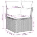 Miniatyrbillede 10 af 11: vidaXL sofasæt til haven 9 dele med hynder polyrattan sort