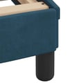 Miniatyrbild 8 av 11: vidaXL Bed with Mattress Blue 140x200 cm Velvet