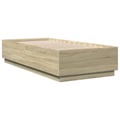 Miniatyrbilde 4 av 10: vidaXL Sengeramme sonoma eik 90x200 cm konstruert tre