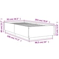 Miniatyrbilde 10 av 10: vidaXL Sengeramme sonoma eik 90x200 cm konstruert tre