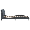 Miniatyrbild 8 av 11: vidaXL Bed Frame with LED without Mattress Dark Grey 140x200 cm Velvet