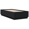 Miniatyrbilde 4 av 10: vidaXL Sengeramme svart 75x190 cm konstruert tre