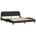 Miniatyrbillede 5 af 11: vidaXL seng med madras 180x200 cm velour sort