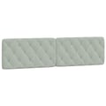 Miniatyrbild 10 av 11: vidaXL Bed Frame with LED without Mattress Light Grey 200x200 cm Velvet