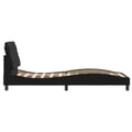 Miniatyrbild 8 av 11: vidaXL Bed Frame with LED without Mattress Black 90x200 cm Velvet