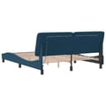 Miniatyrbild 9 av 11: vidaXL Bed Frame with LED without Mattress Blue 160x200 cm Velvet