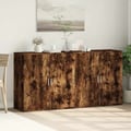 Miniatyrbilde 4 av 11: vidaXL Skjenker 2 stk røkt eik 79x38x80 cm konstruert tre