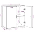Miniatyrbilde 11 av 11: vidaXL Skjenker 2 stk røkt eik 79x38x80 cm konstruert tre