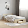 Miniatyrbilde 2 av 11: vidaXL Sengeramme med skuff sonoma eik 90x190 cm konstruert tre
