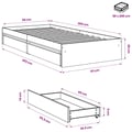 Miniatyrbillede 11 af 11: vidaXL sengeramme med skuffer 90x200 cm konstrueret træ røget eg