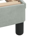 Miniatyrbild 8 av 11: vidaXL Bed with Mattress "Hanko" Light Grey 100x200 cm Velvet