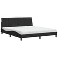 Miniatyrbillede 3 af 11: vidaXL seng med madras Hanko 180x200 cm velour sort