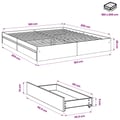 Miniatyrbillede 11 af 11: vidaXL sengeramme med skuffer 180x200 cm konstrueret træ sonoma-eg
