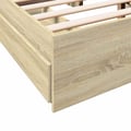 Miniatyrbillede 9 af 11: vidaXL sengeramme med skuffer 140x200 cm konstrueret træ sonoma-eg