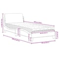 Miniatyrbild 7 av 7: vidaXL Bed with Mattress "Dover" Light Grey 90x190 cm Fabric