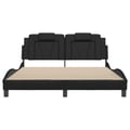 Miniatyrbillede 7 af 11: vidaXL sengeramme Viana med LED uden madras 160x200 cm sort