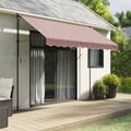 Miniatyrbilde 2 av 7: vidaXL Erstatningsstoff for markisekappe brun stripe 300 cm