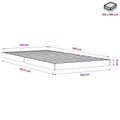 Miniatyrbillede 11 af 11: vidaXL sengeramme 135x190 cm massivt fyrretræ brun
