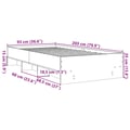 Miniatyrbilde 11 av 11: vidaXL Sengeramme hvit 90x200 cm konstruert tre