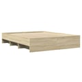 Pikkukuva 5 / 11: vidaXL Sängynrunko ilman patjaa Sonoma tammi 160x200 cm tekninen puu