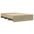 Miniatyrbillede 8 af 11: vidaXL sengeramme 140x200 cm uden madras konstrueret træ sonoma-eg