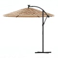 Miniatyrbillede 8 af 11: vidaXL haveparasol med LED-lys og stålstang 290x290x238 cm brun