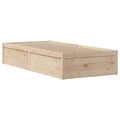 Miniatyrbilde 6 av 11: vidaXL Sengeramme med hodegavl 90x190 cm heltre furu