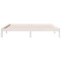 Miniatyrbilde 5 av 10: vidaXL Ekstra lang sengeramme uten madrass hvit 200x210 cm heltre furu