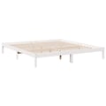 Miniatyrbilde 7 av 10: vidaXL Ekstra lang sengeramme uten madrass hvit 200x210 cm heltre furu