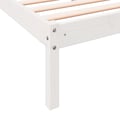 Miniatyrbilde 8 av 10: vidaXL Ekstra lang sengeramme uten madrass hvit 180x220 cm heltre furu