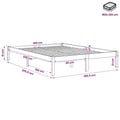 Miniatyrbilde 10 av 10: vidaXL Ekstra lang sengeramme uten madrass 180x220 cm heltre furu