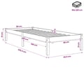 Miniatyrbild 10 av 10: vidaXL Sängram utan madrass extra lång 90x220 cm massiv furu