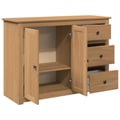 Miniatyrbilde 5 av 10: vidaXL Skjenk med skuffer PANAMA 112x40x80 cm heltre furu