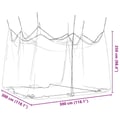 Miniatyrbilde 9 av 9: vidaXL Myggnett for utendørs 220 mesh hvit 300x300x250 cm